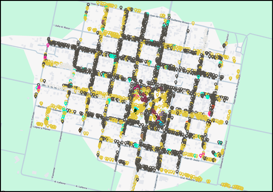 Mapa de árbolado urbano